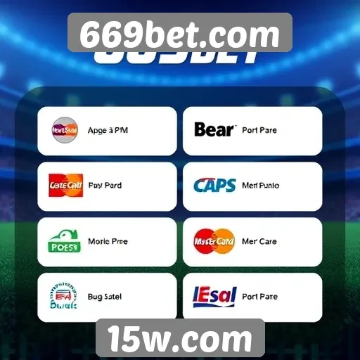 Métodos de pagamento disponíveis em 669bet.com